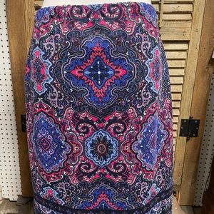 Talbots paisley style skirt